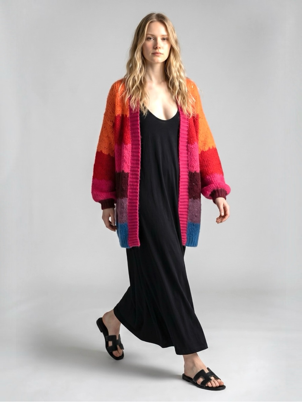 Farm Rio Multi Stripe Cardigan - Picture 10 of 11
